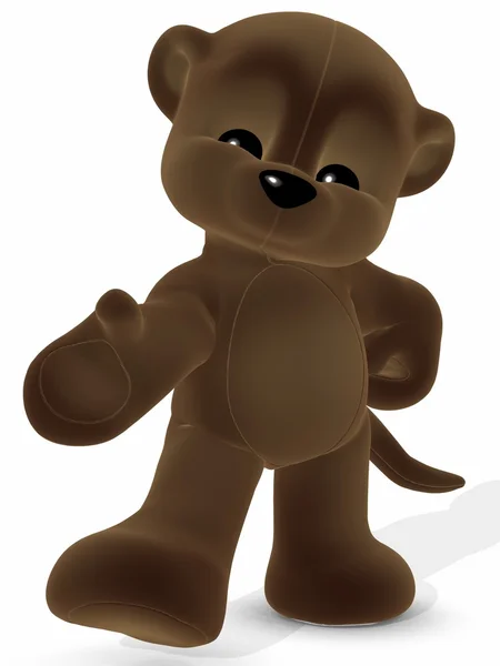 Sevimli teddy - toon şekil — Stok fotoğraf