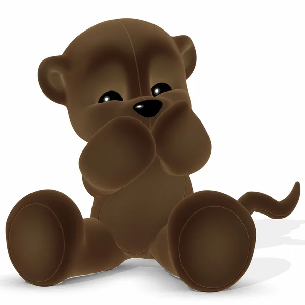Sevimli teddy - toon şekil — Stok fotoğraf