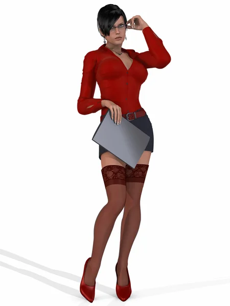 Sexy Sekretärin — Stockfoto
