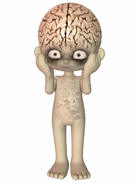 Hjärnan - toon figur — Stockfoto