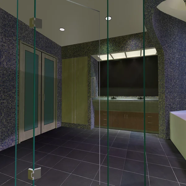 现代的房子主人浴室 — 图库照片