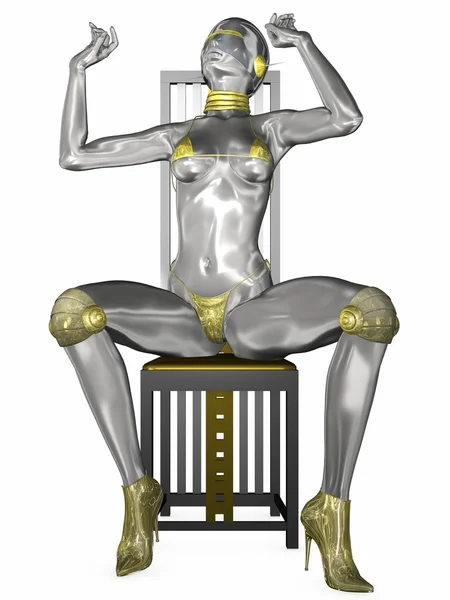 Seksowny cyborga — Zdjęcie stockowe