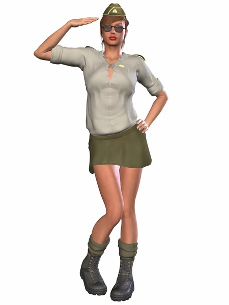 stock image Army Pinup Girl