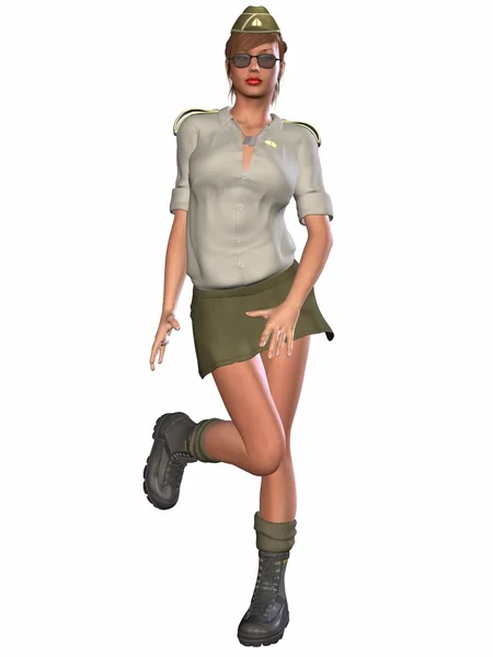 Dziewczyna pinup armii — Zdjęcie stockowe