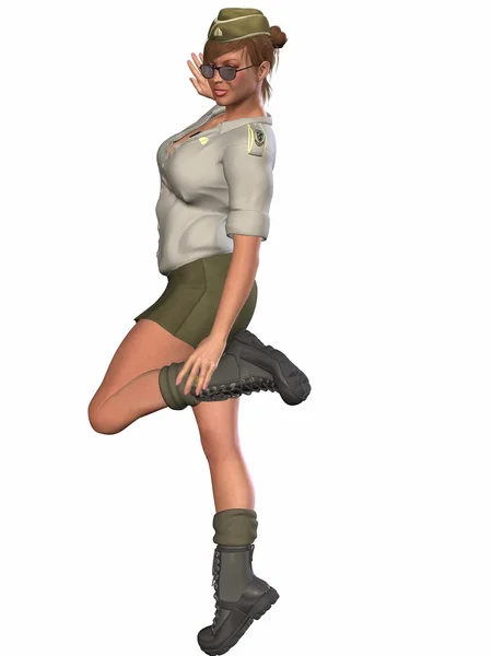 Ordu pinup kız — Stok fotoğraf