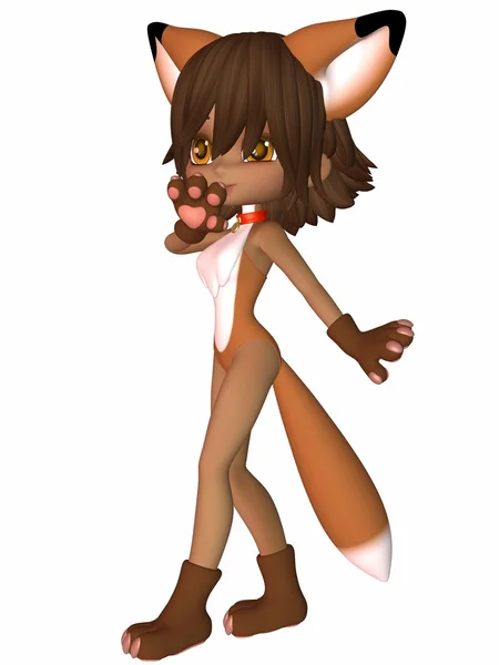 Cute Toon Figure - Fox — Stok fotoğraf