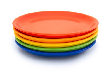 Colorful plates clipart