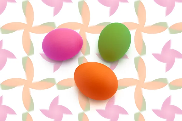 Üç boyalı yumurta — Stok fotoğraf