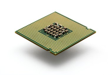 Closeup of a PC processor clipart