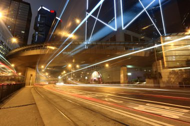 Hong Kong 'da gece trafiği