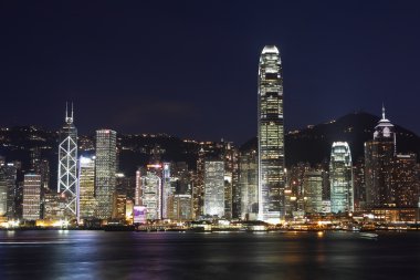 Hong Kong At Night clipart