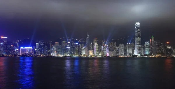 Symphony of lights show in Hong Kong at — Stock Photo, Image