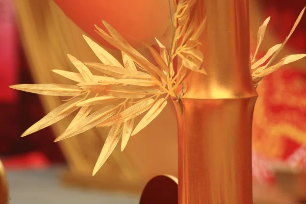 Čínský Nový rok scénu, člověkem zlatého bambusu — Stock fotografie