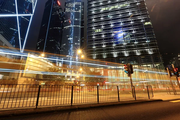 Verkeer via centrum in hong kong — Stockfoto