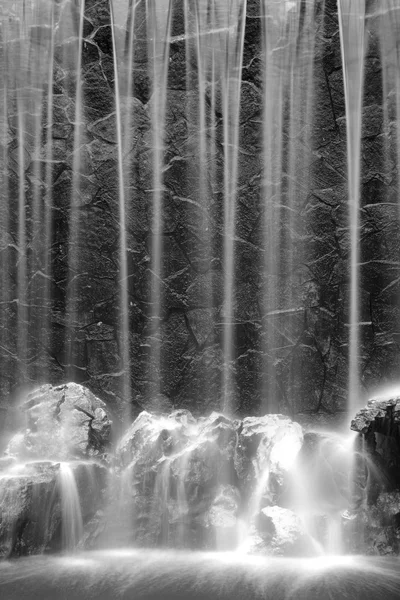 stock image Waterfall background, black and white