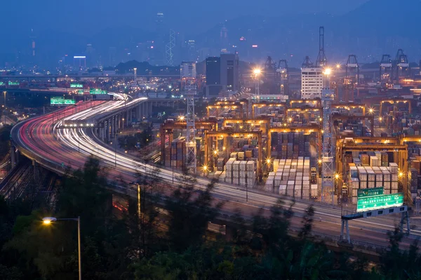 stock image Highway and Container Terminals