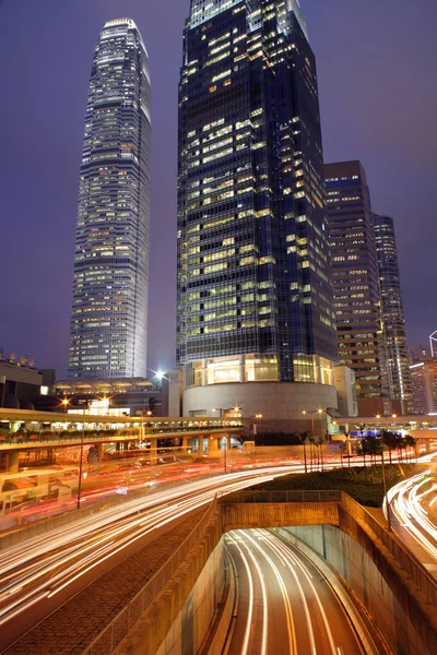 Szene aus der Nacht von Hongkong — Stockfoto