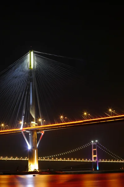 Ting kau bridge och tsing ma-bron — Stockfoto