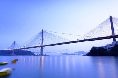 Ting Kau Bridge in Hong Kong clipart