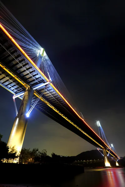 Hong kong natten, ting kau bridge — Stockfoto