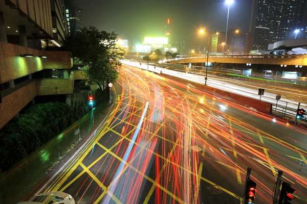 Verkeer in de stad, hong kong — Stockfoto