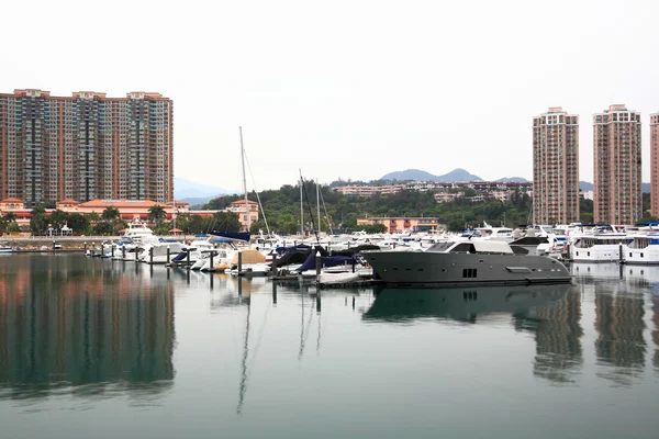 在香港黄金海岸游艇俱乐部端口 — 图库照片