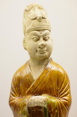 Figure of an official in sancai glaze clipart