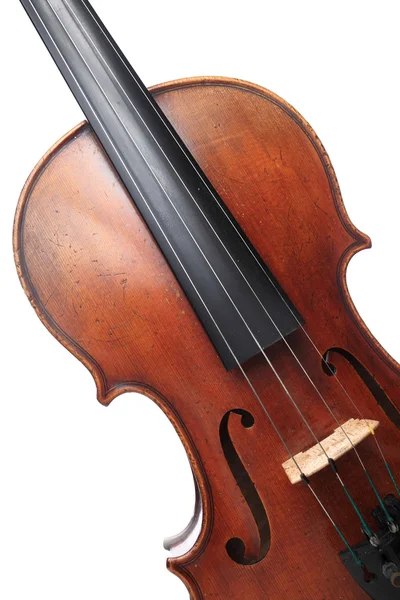 Скрипка на белом фоне — стоковое фото