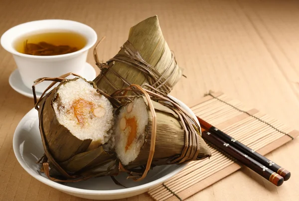 Ris dumplings med te — Stockfoto