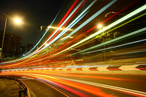 Highway light trails Royalty Free Stock Images