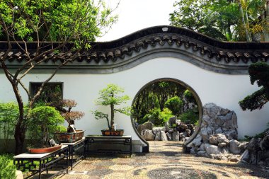 Chinese traditional garden clipart