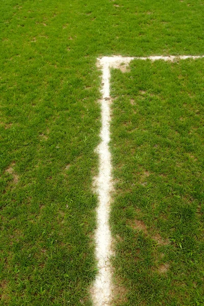 Linha de campo de futebol — Fotografia de Stock