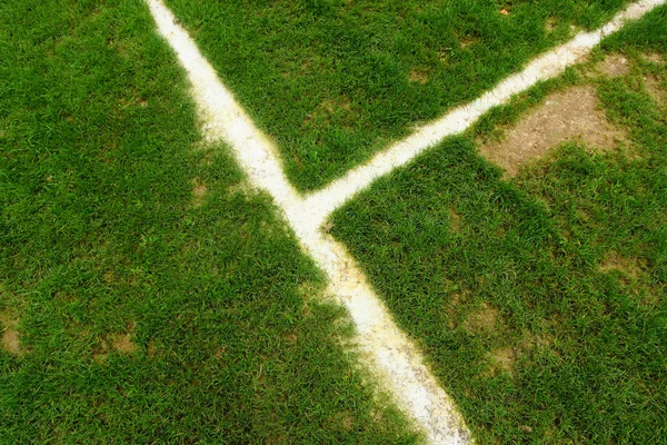 Línea de campo de fútbol — Foto de Stock