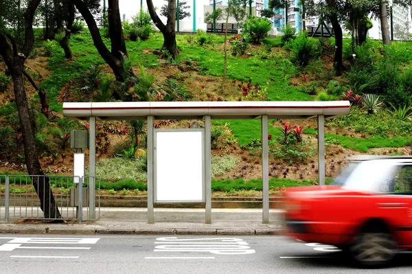 Κενό διαφήμιση billboard για την στάση του λεωφορείου — Φωτογραφία Αρχείου