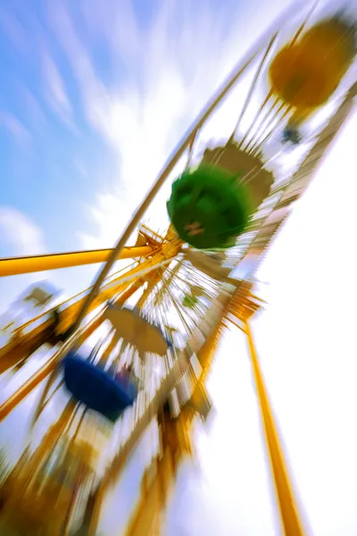 Fun in theme park abstract motion blur — Stock Photo, Image