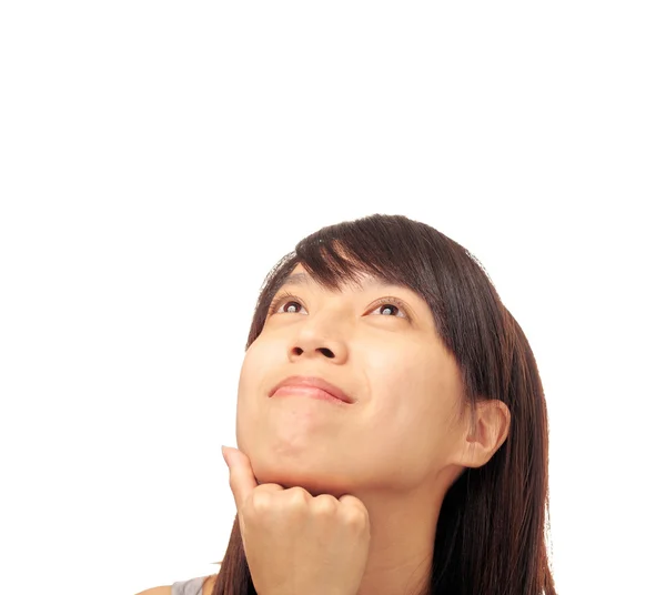 Chica china mirando hacia arriba — Foto de Stock