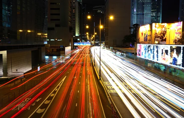 Light trails in city — Stock Photo, Image