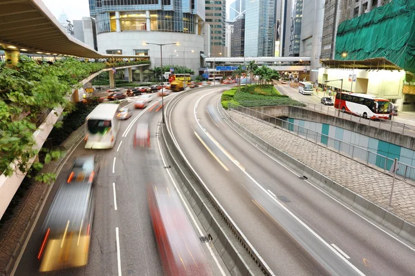 Speed evening traffic motion blur — Stock Photo, Image