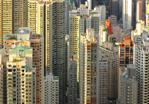 Wiele budynków w Hongkongu — Zdjęcie stockowe
