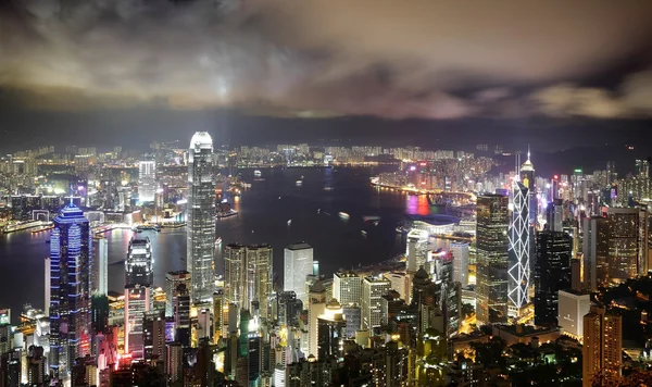 Hong kong vue de la nuit — Photo