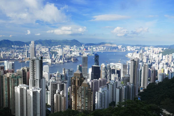 Hong kong pohled z vrcholu — Stock fotografie