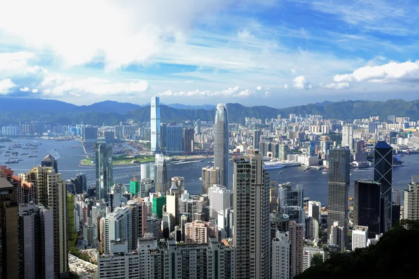 Вид Гонконга с пика — стоковое фото