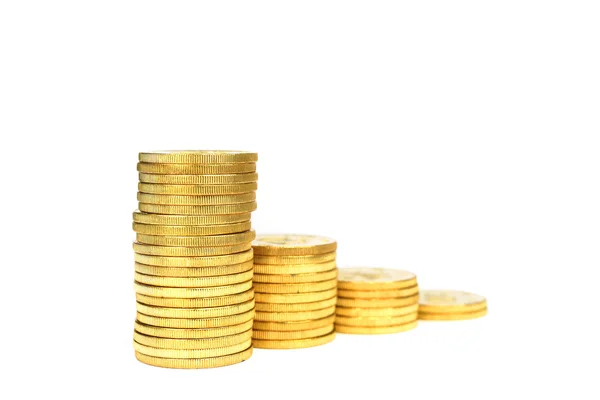 Dinheiro moedas de ouro — Fotografia de Stock