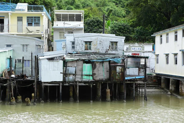Tai O fiskelandsby med stilt hus i Hongkong – stockfoto
