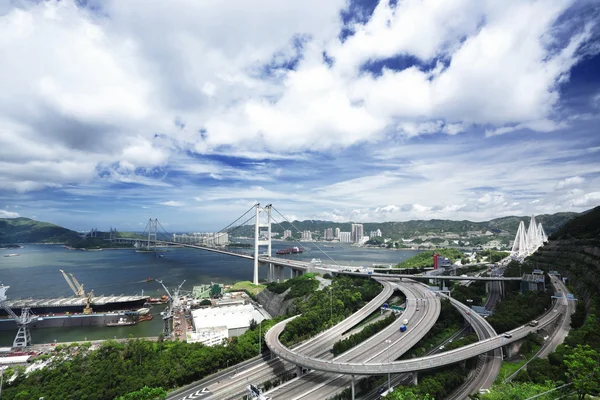 stock image Tsing Ma Bridge