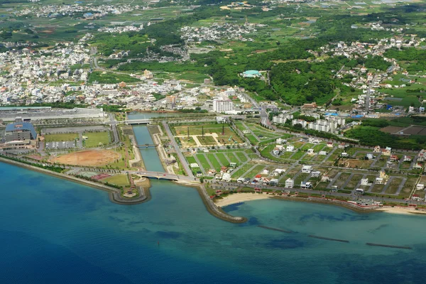 stock image Aerial photo of okinawa japan