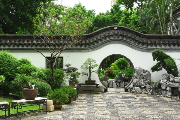 Trädgård i kinesisk stil — Stockfoto