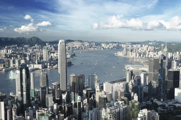 Hong Kong місто в низькою насиченістю — стокове фото