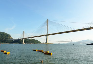 Ting Kau Bridge in Hong Kong clipart