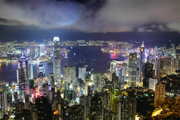 Hong Kong malam — Stok Foto